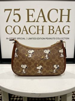 Coach x Peanuts Snoopy Signature Shoulder Bag