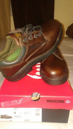 WOLVERINE EXERT STEEL TOE SHOES SIZE MENS 9