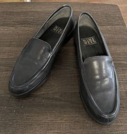 Women’s Leather Loafers Flats Slip Ons Shoes - Nine West - Navy Blue Size 7