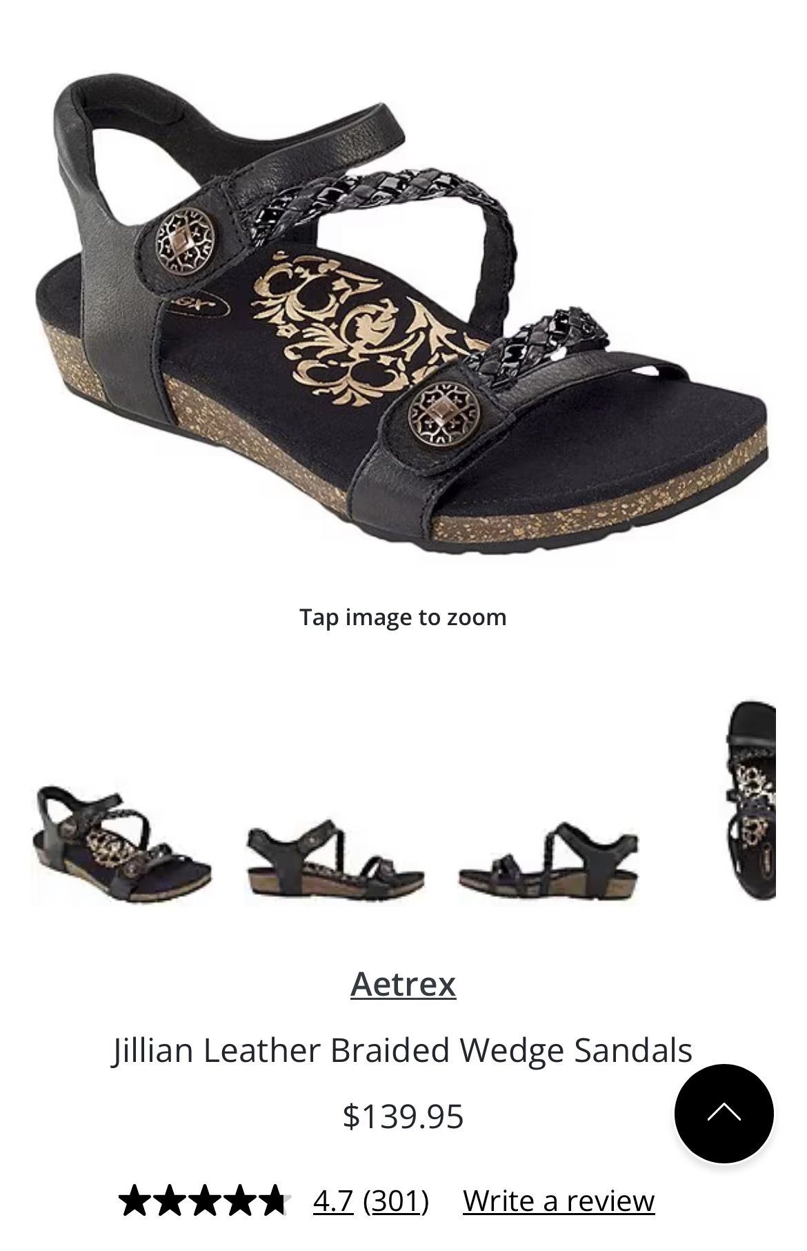 Aetrex braided leather sandals (size 9)