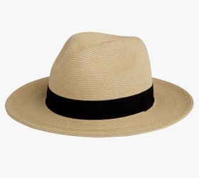 Pineapple & Star Sun Straw Fedora – Unisex | Medium | Beige | Brand New