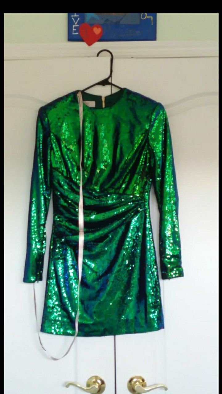 House of CB. Cristobal petrol sequin dress