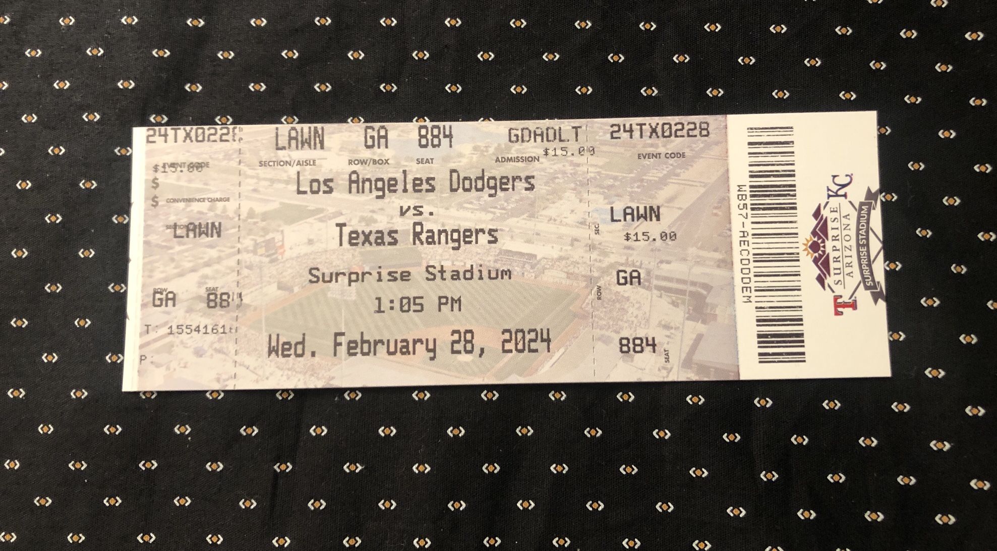 First MLB Ticket Yoshinobu Yamamato Dodgers