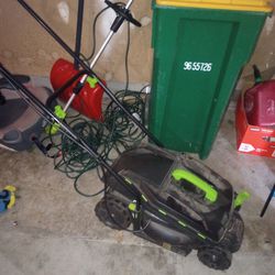 Electric Lawn Mower And Weed Wacker 