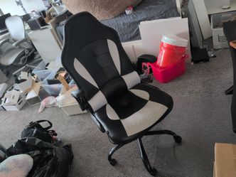 Black and Gray Racing Style Gaming Chair