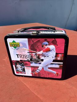 Upper Deck tribute lunchbox. Tribute to Mark Mc