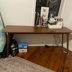Mid Century Long Desk Table 