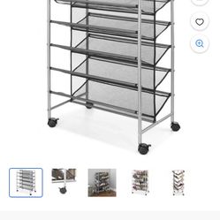 Rolling shoe rack