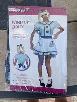 ***WOMANS WIND UP DOLLY HALLOWEEN COSTUME***