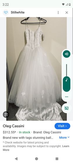 **NEVER WORN** Wedding Dress Made By Oleg Cassini Size 6