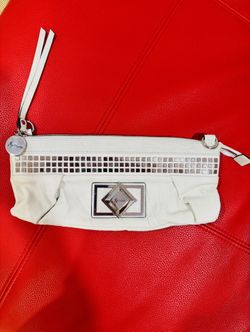 Marciano Ivory Leather Clutch