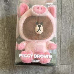 Line Friends Piggy Brown Jungle Brown Plush