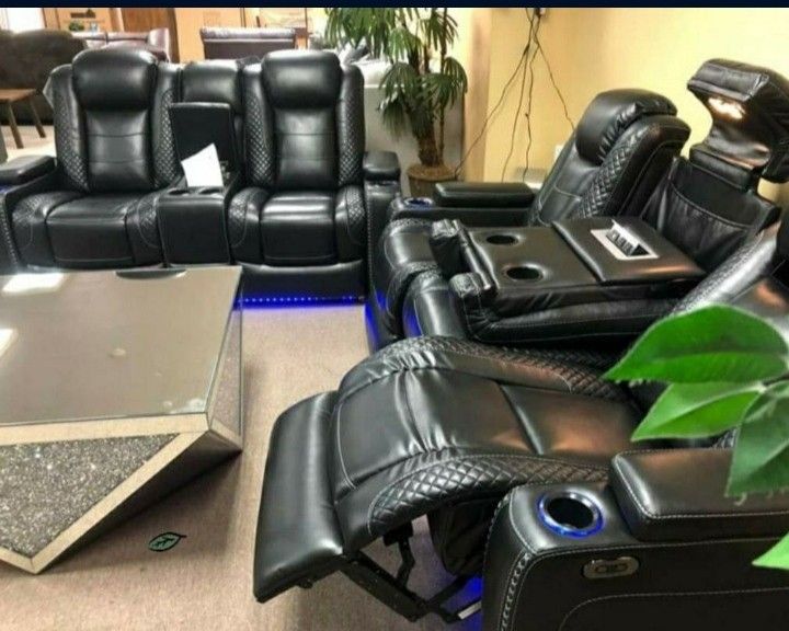 Party Time Power Recliner Livingroom Set Same Day Delivery
