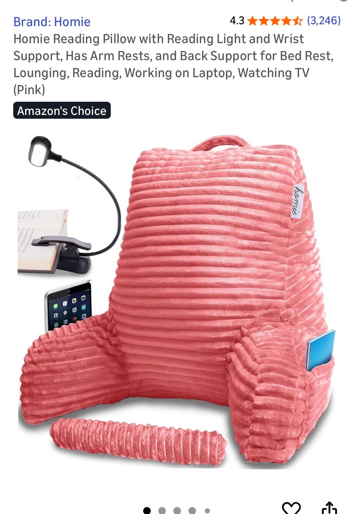 HOMIE new reading pillow W reading light