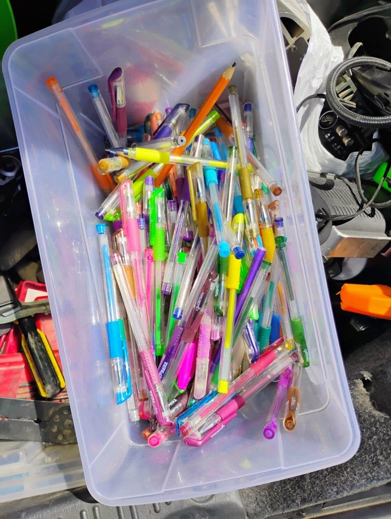 Box Of Gel Glitter Pens