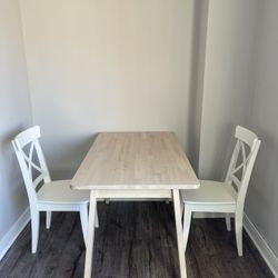 IKEA Norråker Table + IKEA 2 Ingolf Chairs – Excellent Condition, Lightly Used