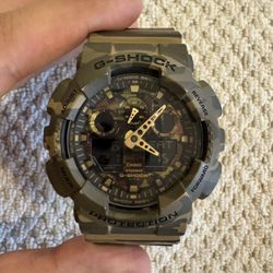 New Casio G-Shock GA-2100-1A watch with camo band 