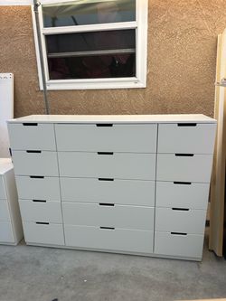 White ikea office desk dresser