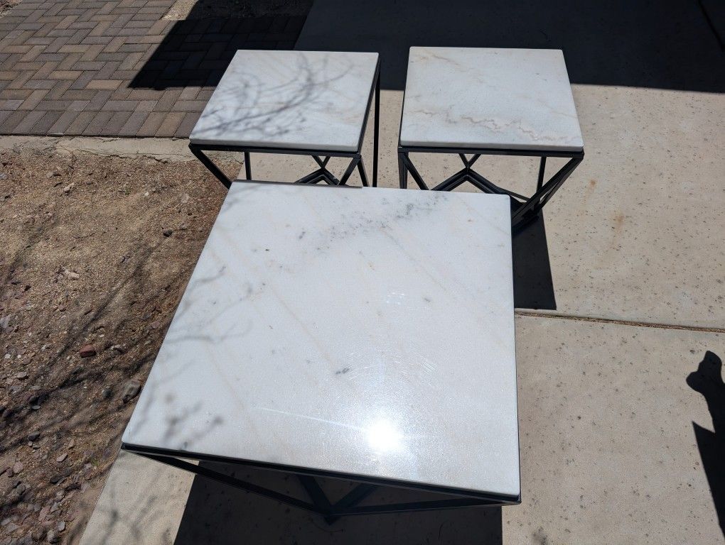 Modern Marble End And Coffee Tables