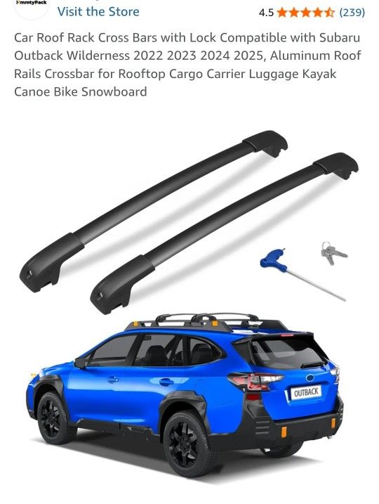 Roof Rack Cross Bars For Subaru Outback Wilderness