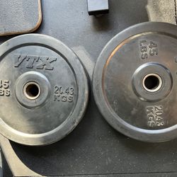 45 Lb Pair Of Bumper Plates 