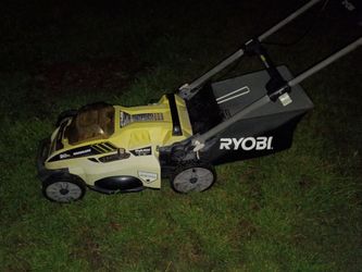 Electric lawn mower by Ryobi