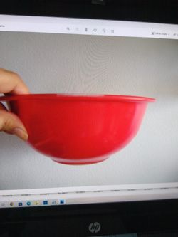 Pyrex Red Bowl Beautiful