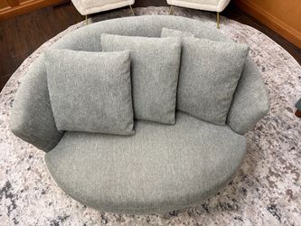Grey Thomasville Fabric Swivel Chair from Costco