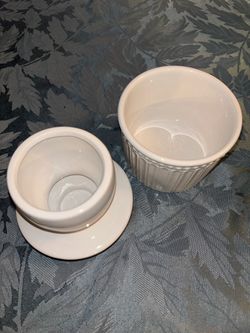 Market Finds Ceramic Butter Bell / French Butter Keeper (White)
