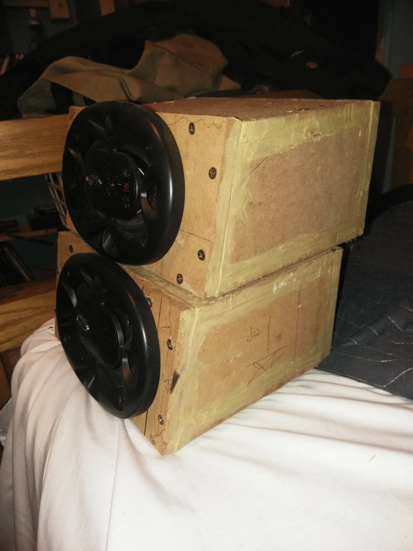 4x6" in custom built boxes