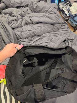 Black Duffel Bag with Interior Pockets