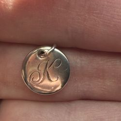 Tiffany And co. "K" Note Charm 