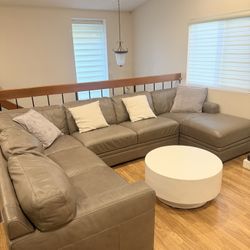 Genuine Leather 3 Piece Sectional 