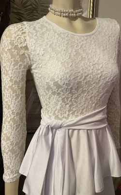 Elegant White Lace Dress