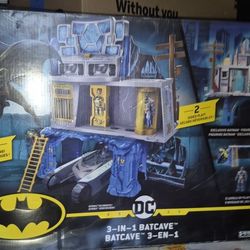 New 3 In 1 Batcave Batman Toy