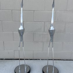 ✨ Vintage Mid-Century Modern Chrome Crane Sculptures (Pair) – Curtis Jere Style