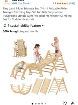 Tiny Land 7-in-1 Pikler Triangle Climbing Set