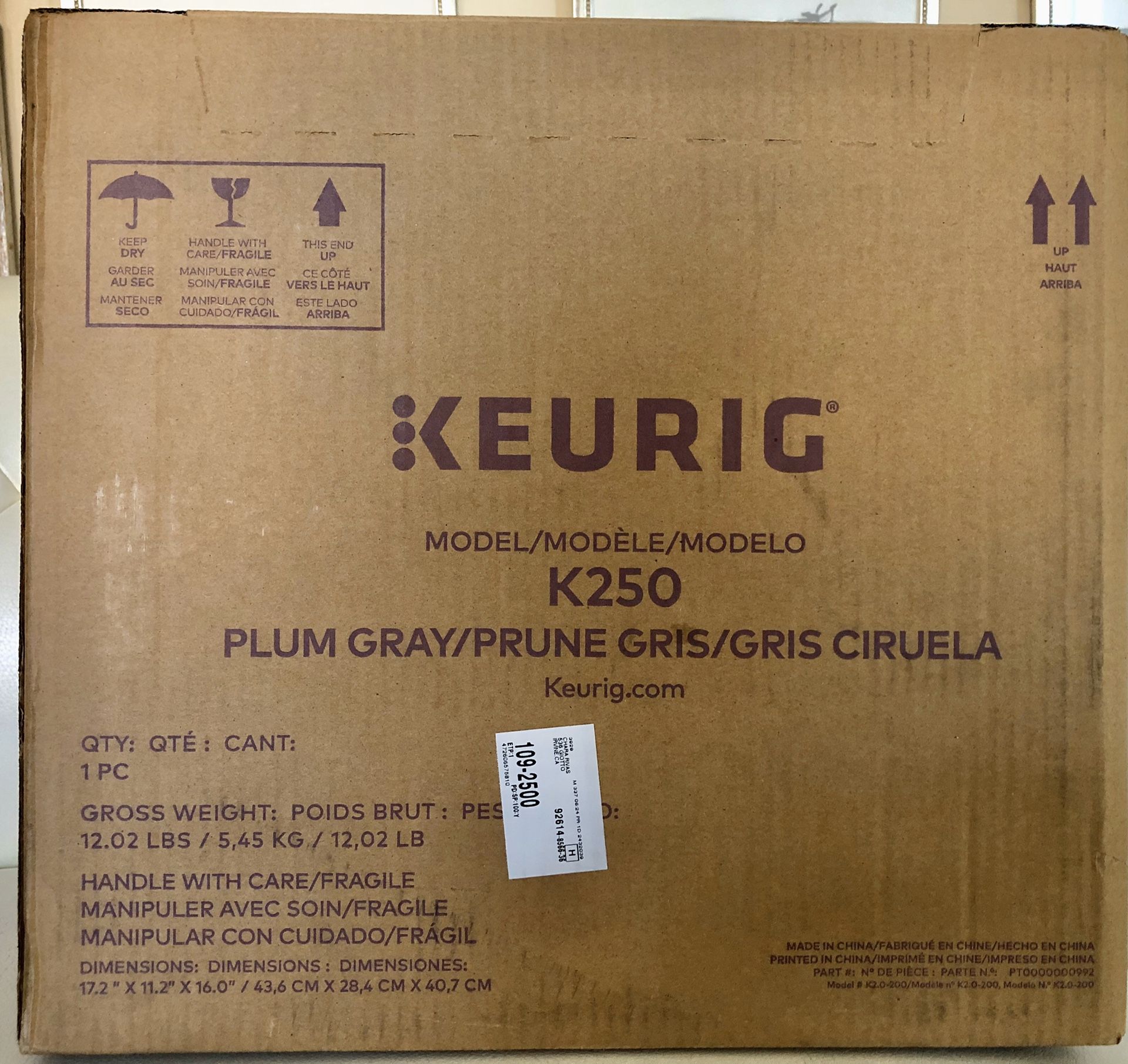 Keurig K250 New Sealed Box