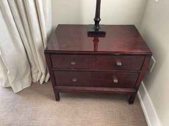 2 Restoration Hardware RH Wood  2 Drawer Nightstands bedside tables