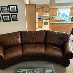 Leather Sofa and Chair