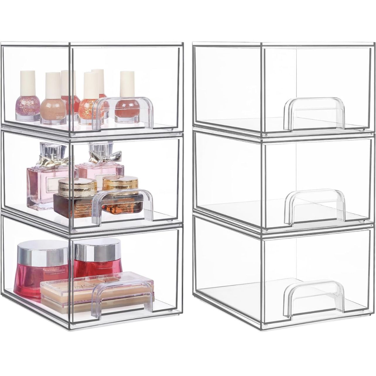 6 Pack Stackable Storage Drawers