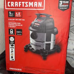 Craftsman 5-Gallon 4.0 Peak HP Wet/Dry Shop Vacuum 