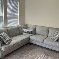 Specked Gray Sectional Sofa