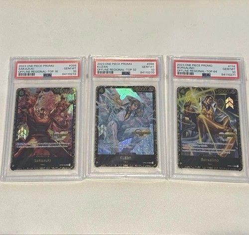 PSA 10 SEQUENTIAL ONE PIECE SAKAZUKI KUZAN BORSALINO REGIONAL TOP CHAMPIONSHIP