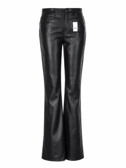 New Gap Black Faux Leather Flare Pants, 8S/29S