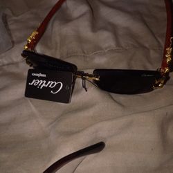 Wood Frame Cartier Glass  