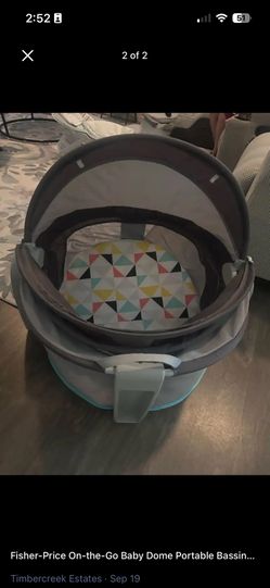 Fisher-Price On-the-Go Baby Dome Portable Bassinet – Like New
