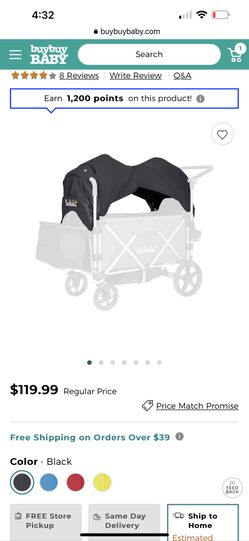 Larktale Wagon Stroller Canopy Set Black (canopy ONLY)