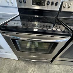 Frigidaire Electric Stove Glass Top Stainless Steel 