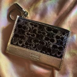 Coach Card Holder With Key Chain